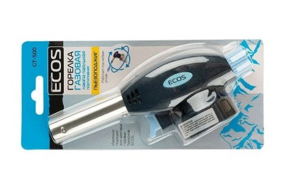 Купить Горелка газовая ECOS GT‑500 портативная цанговая с пьезоподжигом в .